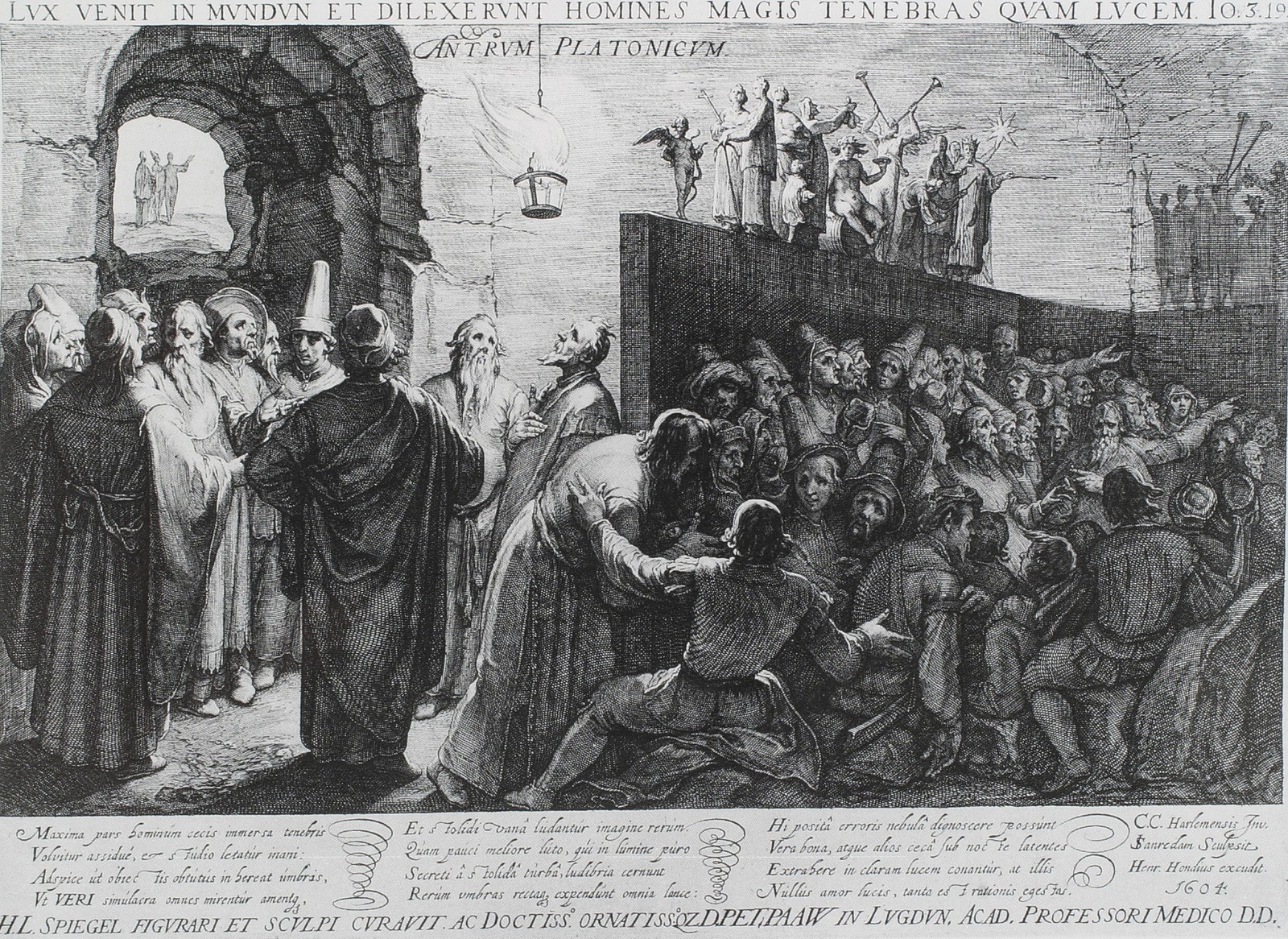 La caverne de Platon, Jan Saenredam d’après Cornelis Cornelisz van Haarlem, 1604. Rijksmuseum, domaine public.