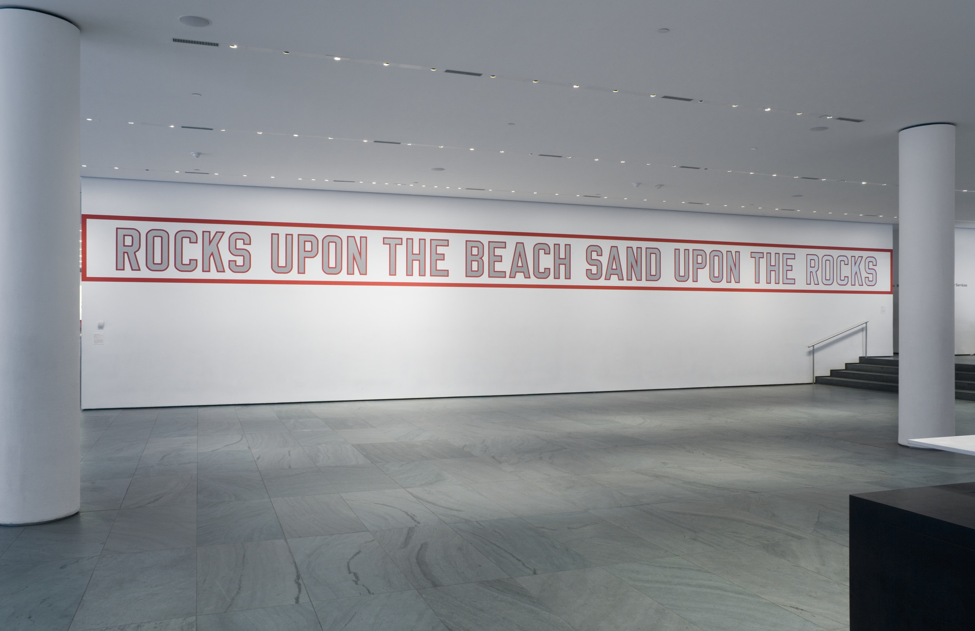 Lawrence Weiner, Rocks Upon the Beach Sand Upon the Rocks
