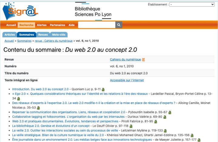 « Ego 2.0 », Les Cahiers du numérique