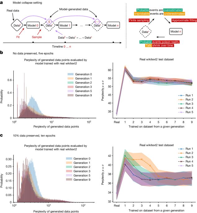 Ilia Shumailov et al. — AI models collapse when trained on recursively generated data