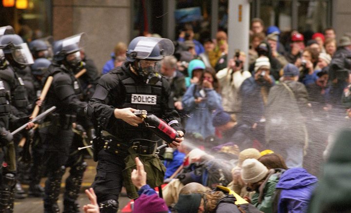 Steve Kaiser — manifestations contre l’OMC, Seattle, 1999